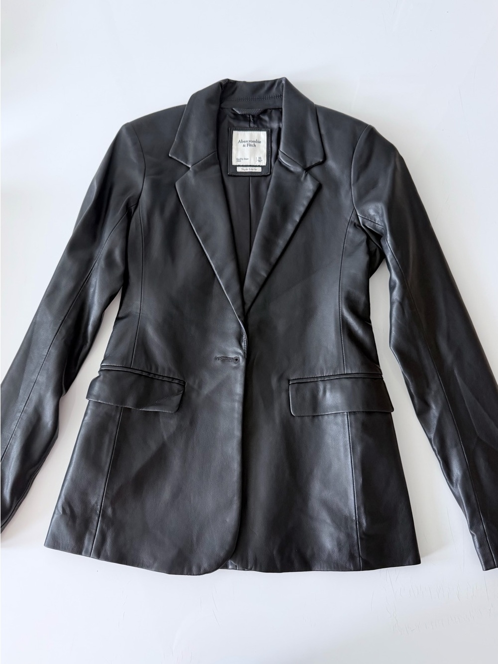 Abercrombie & Fitch Black Leather Blazer